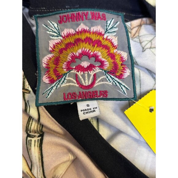 Johnny Was Tiger & Bamboo Print Blush Multi Pullover Blouse S - Picture 5 of 6